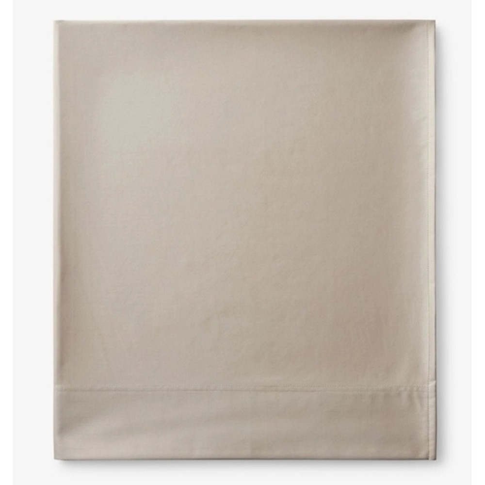 The Company Store Legends Hotel Supima Cotton Sateen Flat Sheet Queen Birch